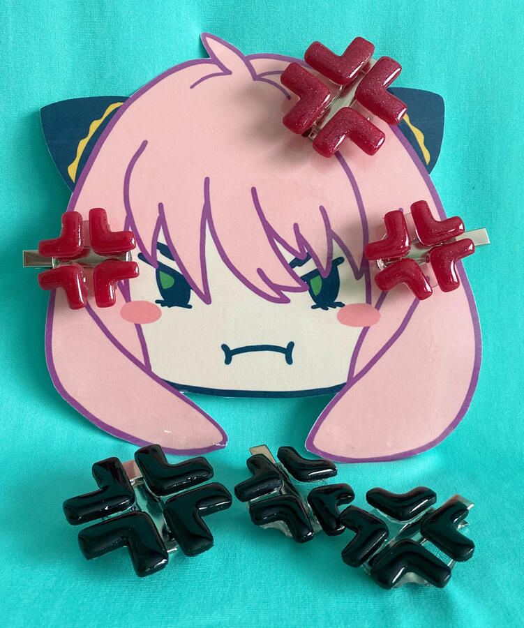 Anger Hairclips